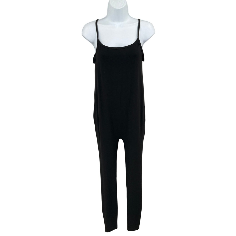 GapBody Bodysuit Jumpsuit Women S Black Modal Stretch Minimalist‎ Athleisure
